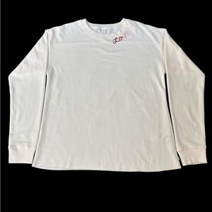 Balance Collection “LOVE” Long Sleeve Shirt – Cream – Size M